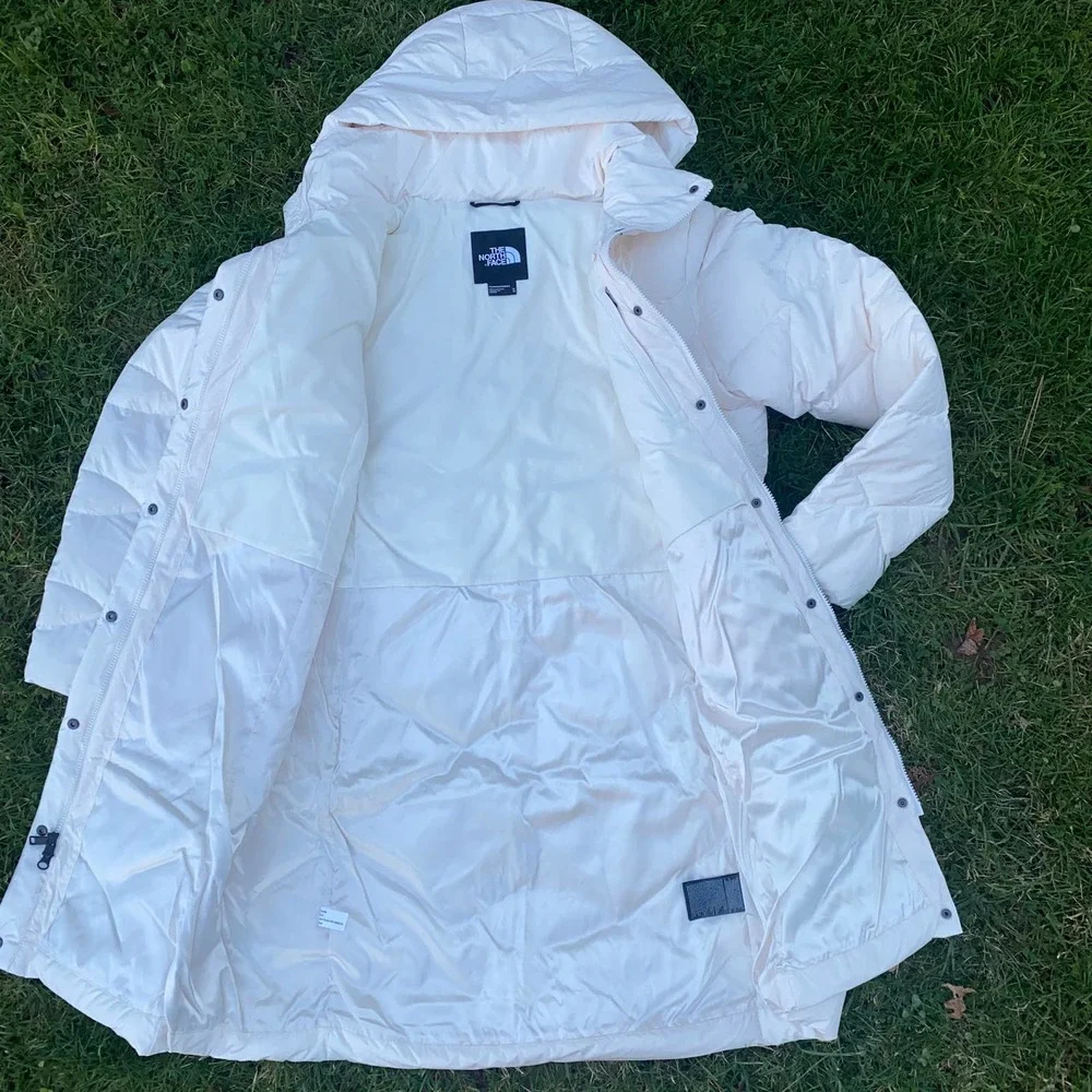 NWT The North Face Miss Metro II Hooded Water Resistant Down Parka GARDENIA(XL)